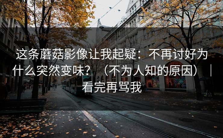 这条蘑菇影像让我起疑:不再讨好为什么突然变味?(不为人知的原因)|看完再骂我 这条蘑菇影像让我起疑:不再讨好为什么突然变味?(不为人知的原因)|看完再骂我